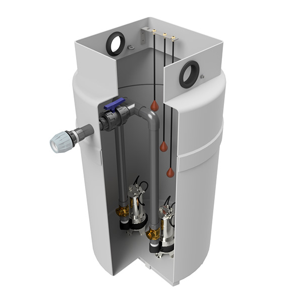 Powerdrain 900ltr Twin FreeStanding Dirty Water Pump Express